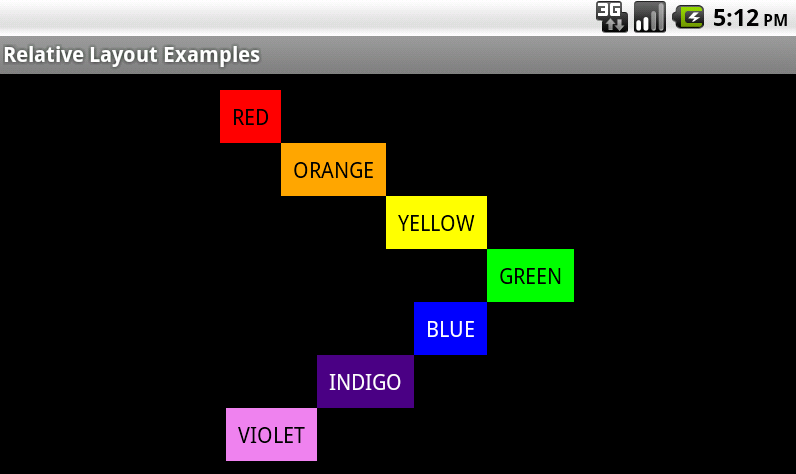 Android Relative Layouts Challenge Figure 3B