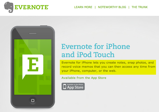 Evernote Screenshot