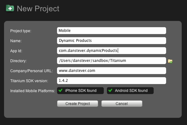 New Ti Project Example