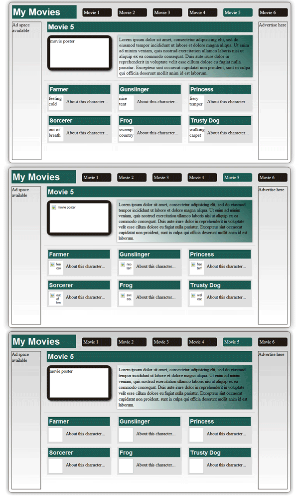 Firefox, IE 8, and Chrome with css3 applied