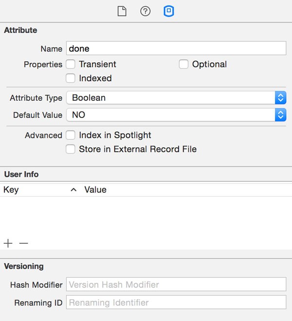 Configuring the Done Attribute