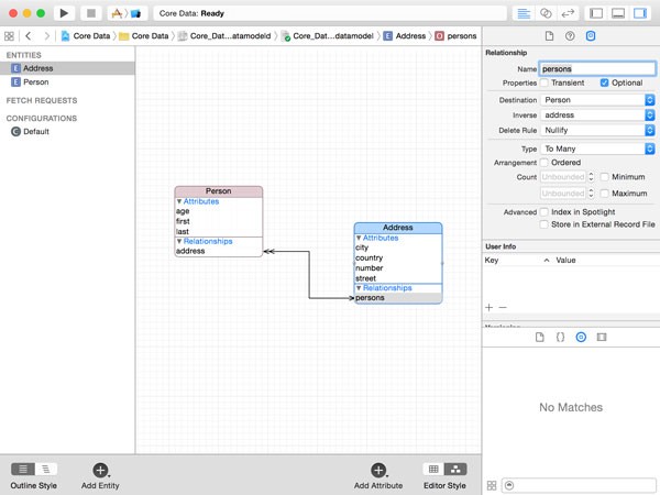 Adding a To-Many Relationship to an Entity in the the Core Data Model