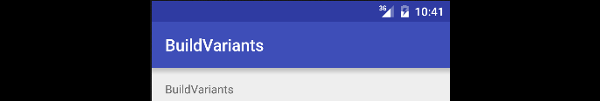 Using a Build Variant